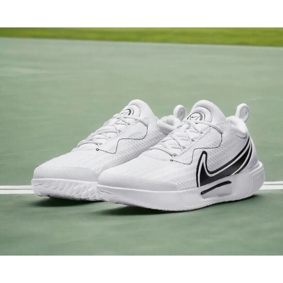 Nike Zoom Court Pro HC Hard Court Tennis Shoes White Black DH0618 Mens 12 NEW